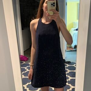 Navy backless dress XS